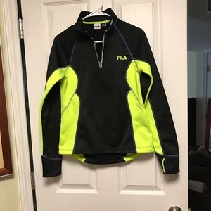 Beautiful FILA Yellow Neon/Black Running Top.